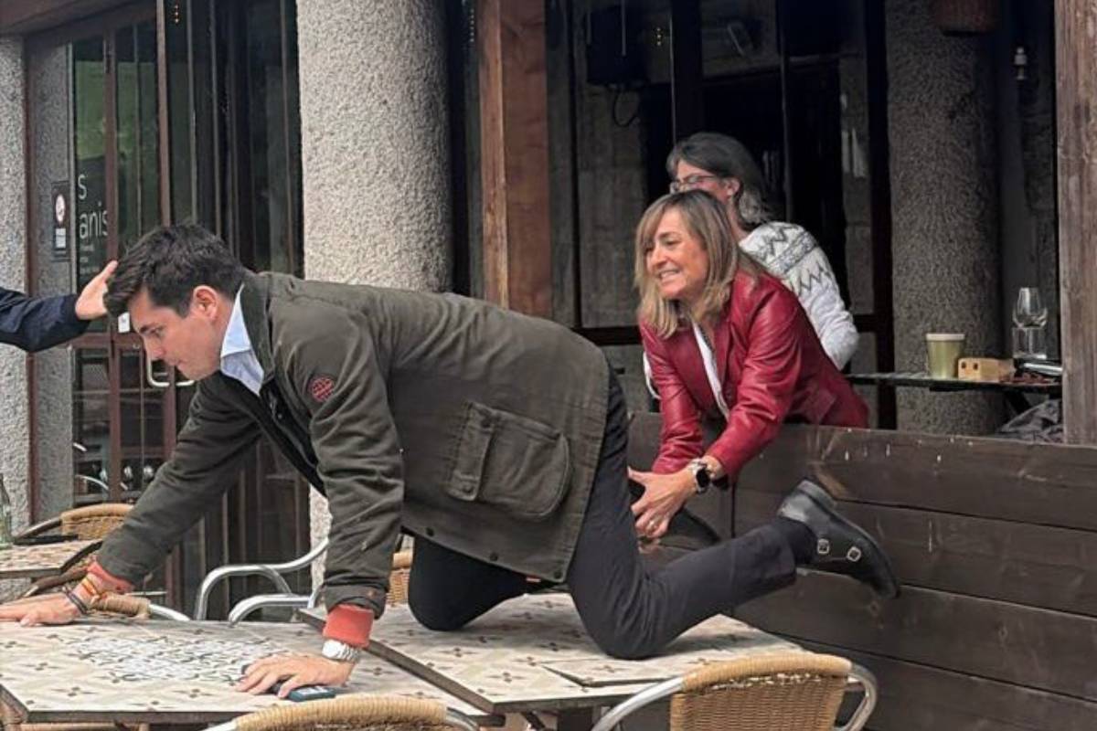 Imagen del altercado entre Begoña Gómez y Vito Quiles