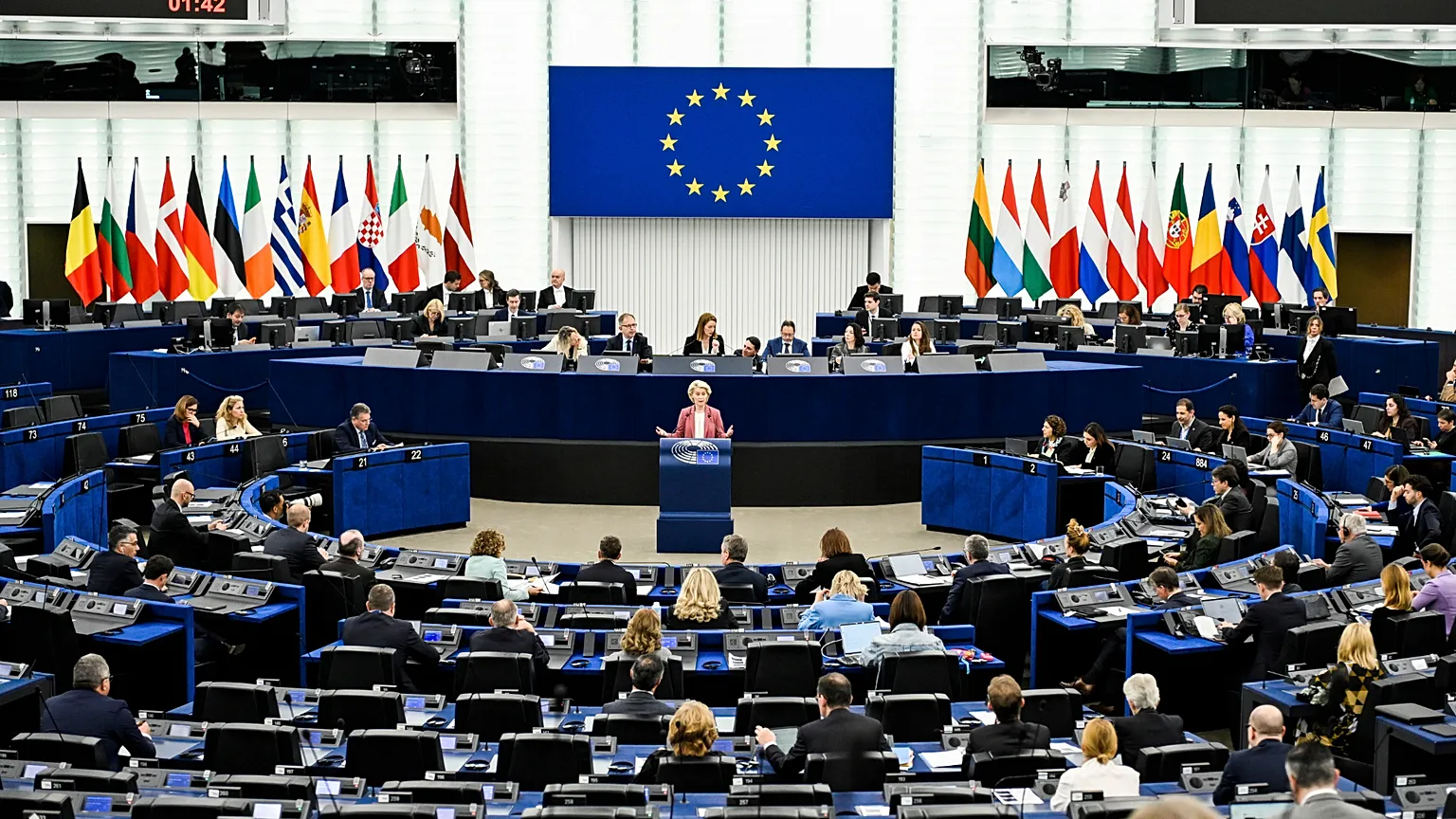 The European Parliament plenary, in Strasbourg