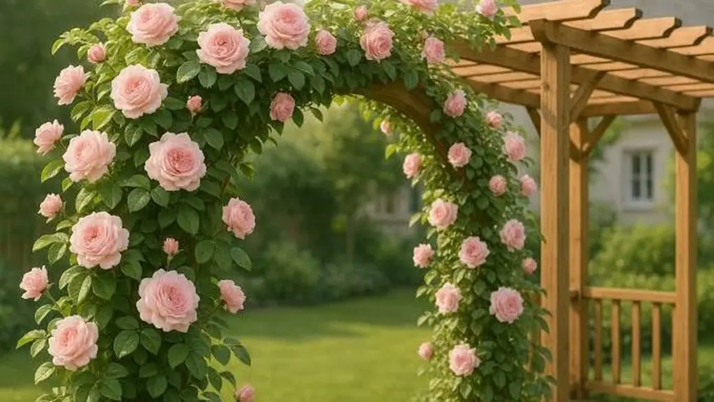 El truco horizontal para tus rosas trepadoras: llena tu jardín de flores