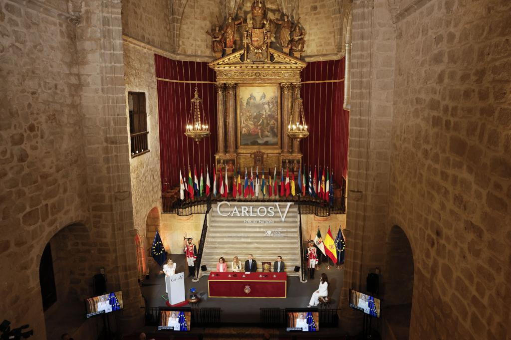 Ceremonia de entrega del XIX Premio Europeo Carlos V, presidida por el Rey Felipe VI en el Monasterio de San Jerónimo de Yuste (Cáceres).