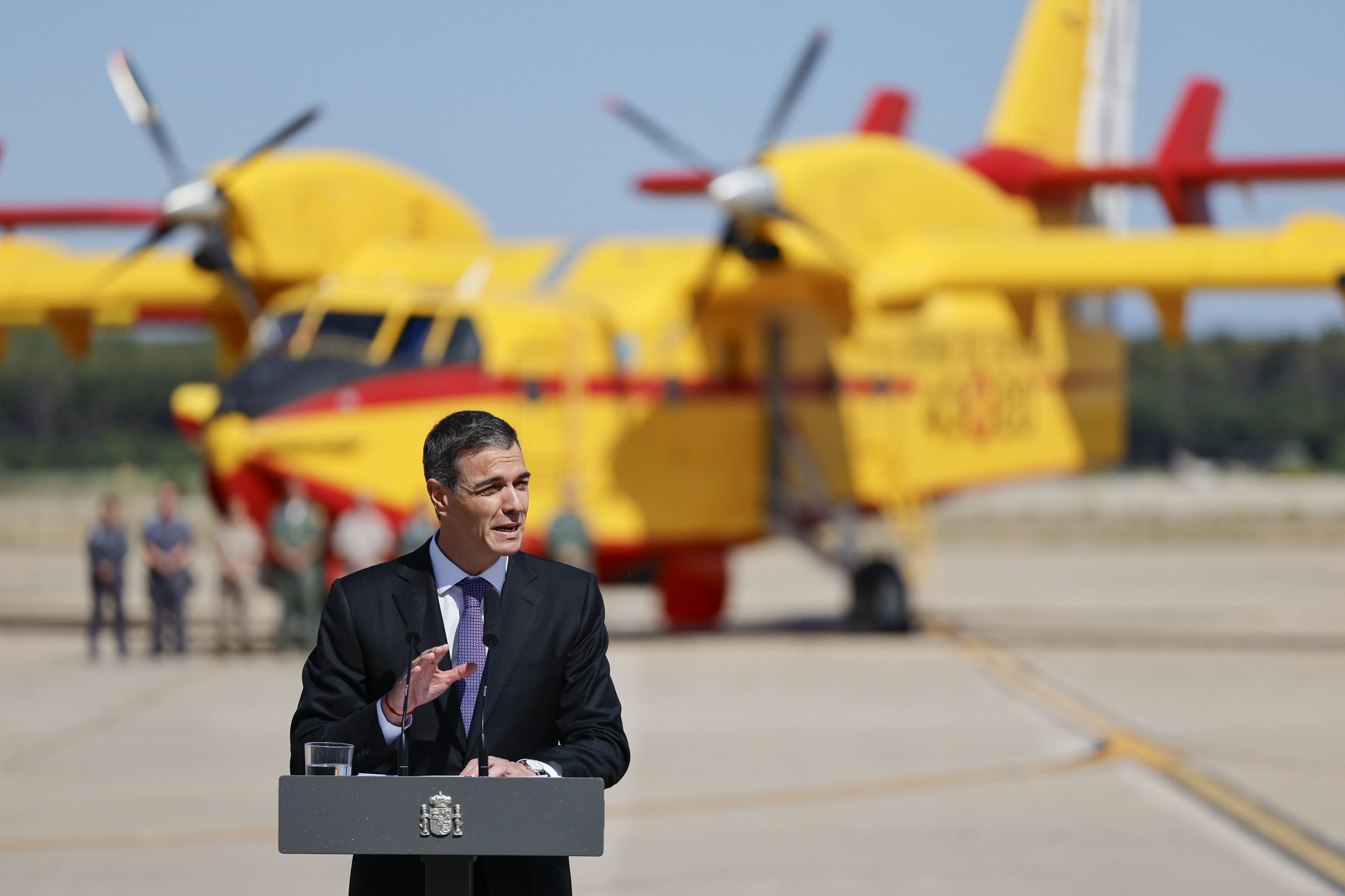 El presidente del Gobierno, Pedro Sánchez interviene en la presentación de la campaña de lucha contra incendios forestales 2026