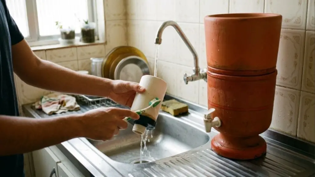 Filtro de barro contra microplásticos: el error al limpiar tu vela filtrante