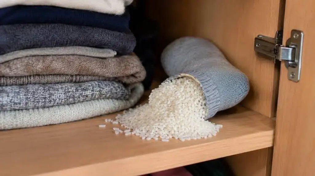 Humedad en el placard: por qué pongo un calcetín con arroz hoy mismo