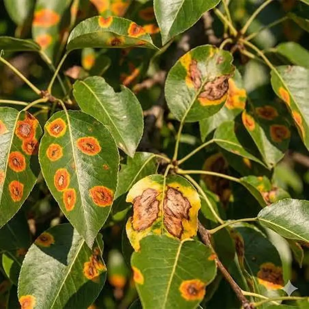 Manchas naranjas en el Peral (Pyrus communis): el método para frenar la Roya