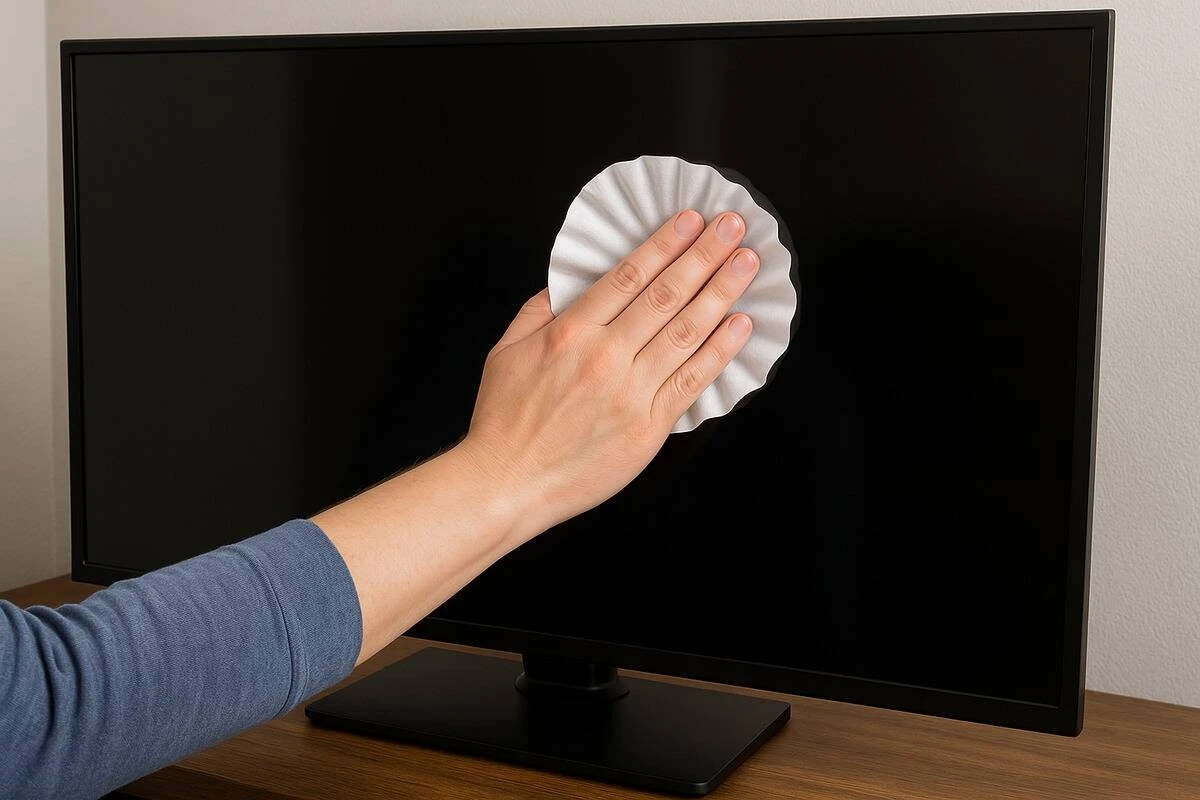 Pantalla de televisión impecable: por qué uso un filtro de café para limpiarla - image 1
