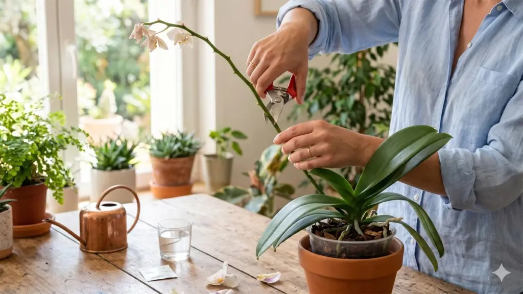 Phalaenopsis sin flores: el truco del nudo para que tu orquídea brote rápido