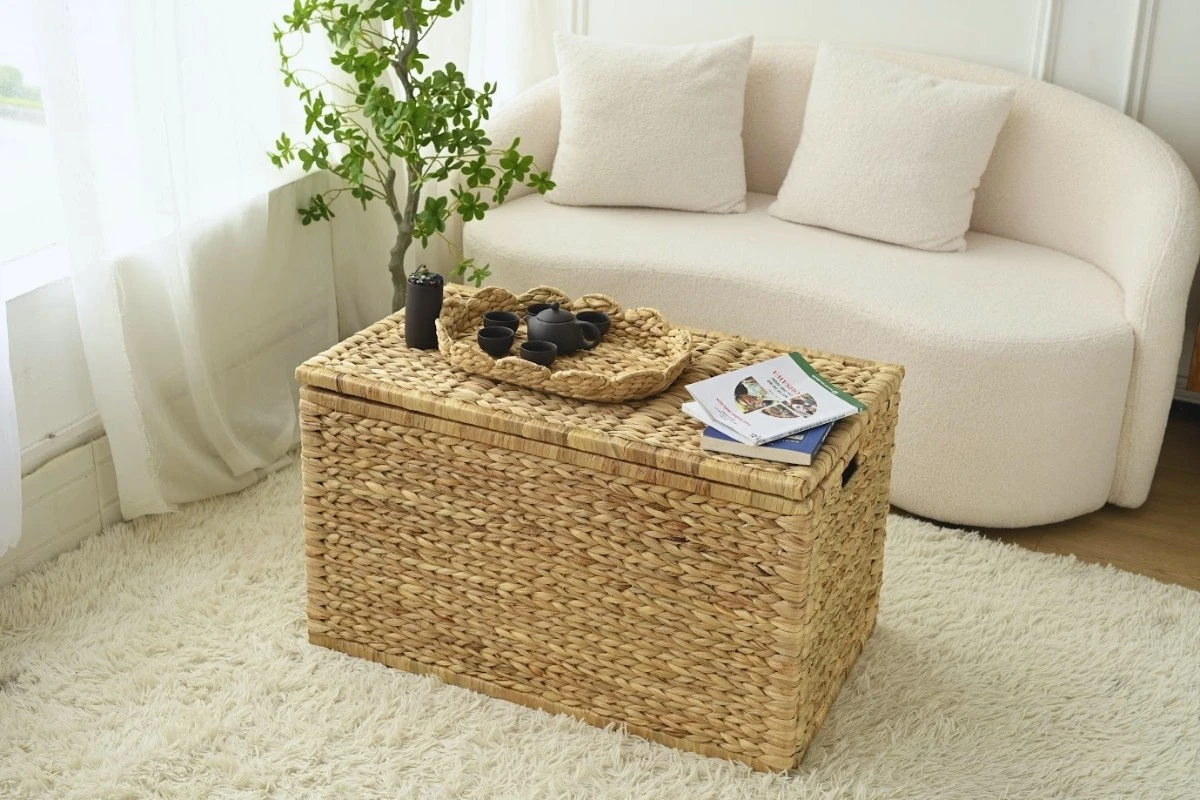 Pisos pequeños y desorden: el Global Herringbone Storage Trunk de Dunelm por 30€ - image 1