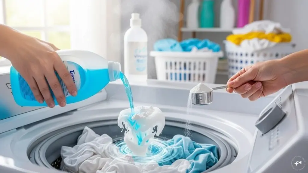 Ropa con olor a sudor: añade Bicarbonato de sodio y Vinagre blanco así