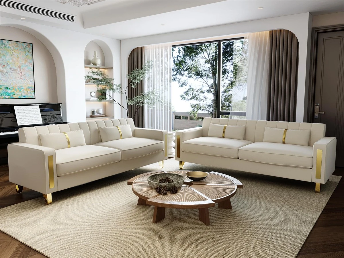 Sofá beige: el truco de diseño de interiores para un salón de lujo - image 1