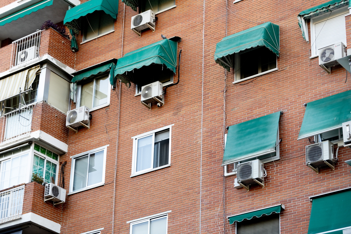 Fachada de un edificio de Madrid.