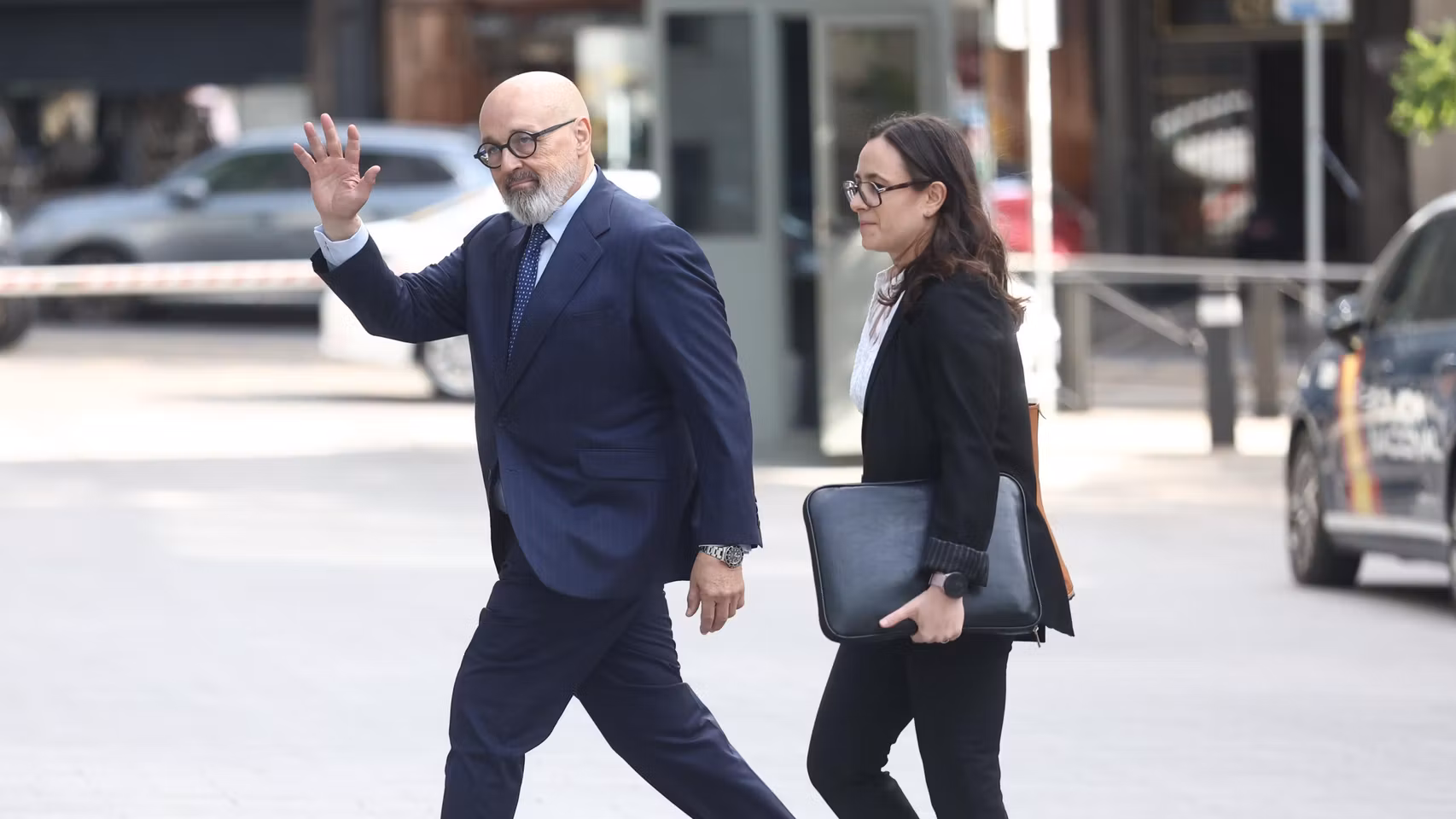 Teijelo, este jueves, a su llegada a la Audiencia Nacional.