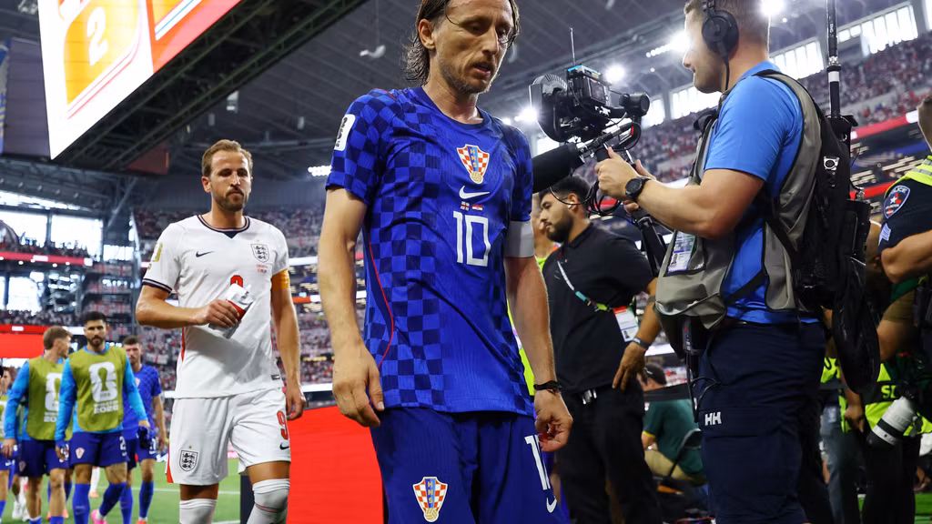 Modric, en el partido de Croacia contra Inglaterra.