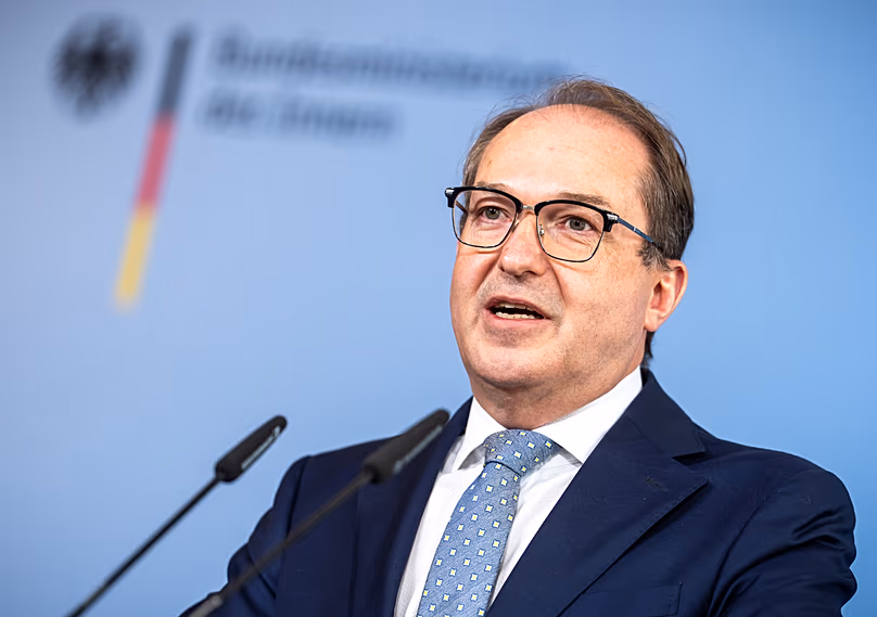 German Interior Minister Alexander Dobrindt speaks in Berlin, 5 May, 2026