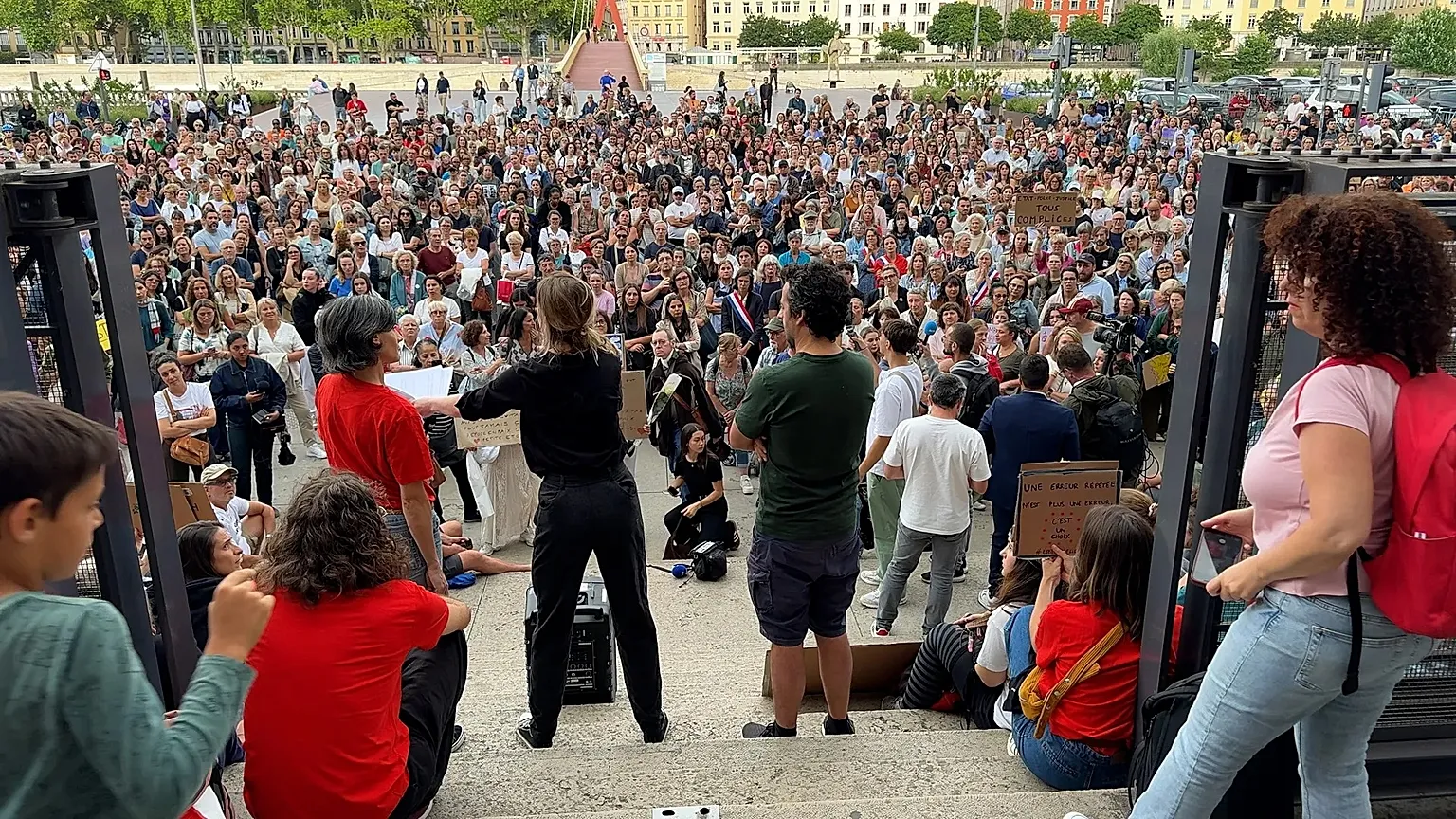 Rally demanding justice for Lyhanna in Lyon, France