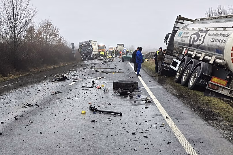 Un accidente mortal con una minivan cerca de Lugojel, Rumanía, el 27 de enero de 2026