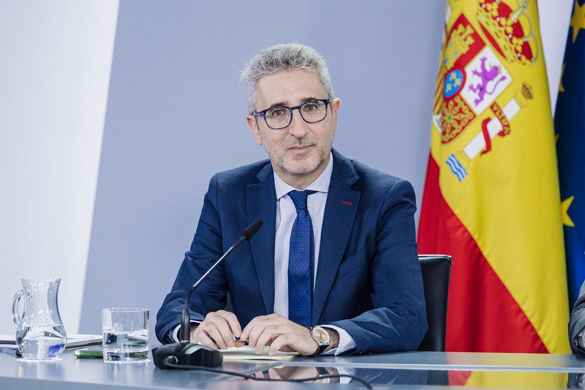 El ministro de Hacienda, Arcadi España, en una rueda de prensa posterior al Consejo de Ministros(Carlos Luján - Europa Press)