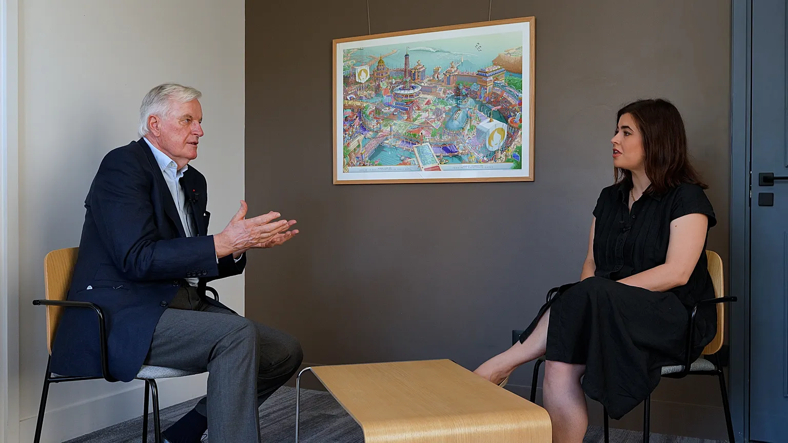 Former EU Brexit negotiator Michel Barnier during a Euronews interview.