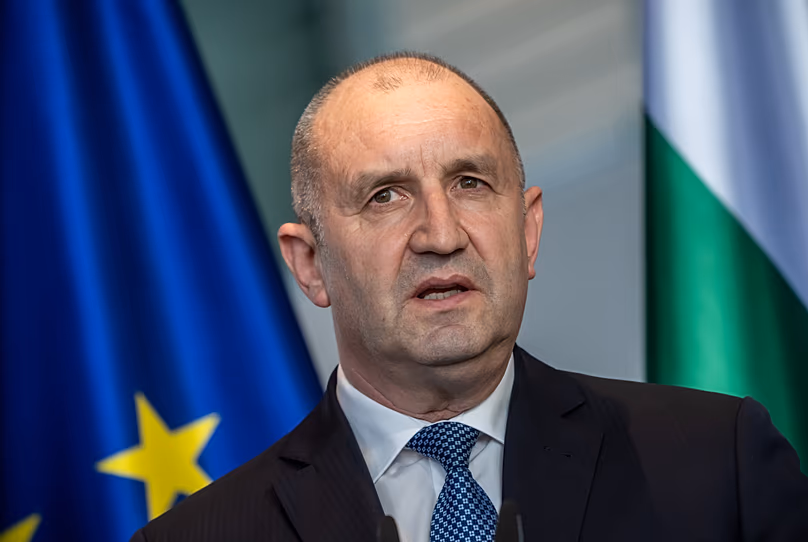 Bulgaria's Prime Minister Rumen Radev during a press conference in Berlin, 18 May, 2026