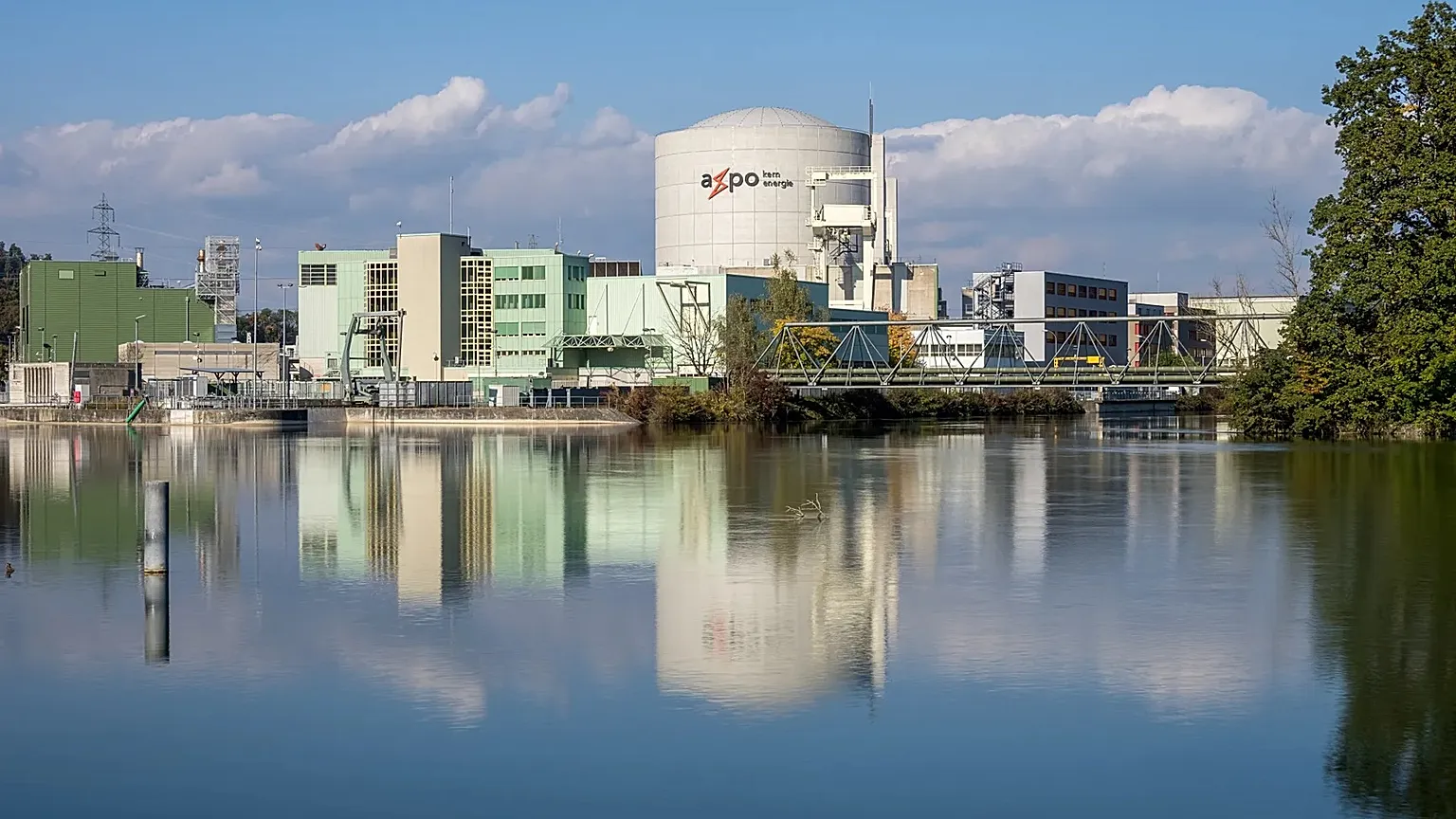 The Beznau nuclear power plant on the River Aare, 16 October, 2021