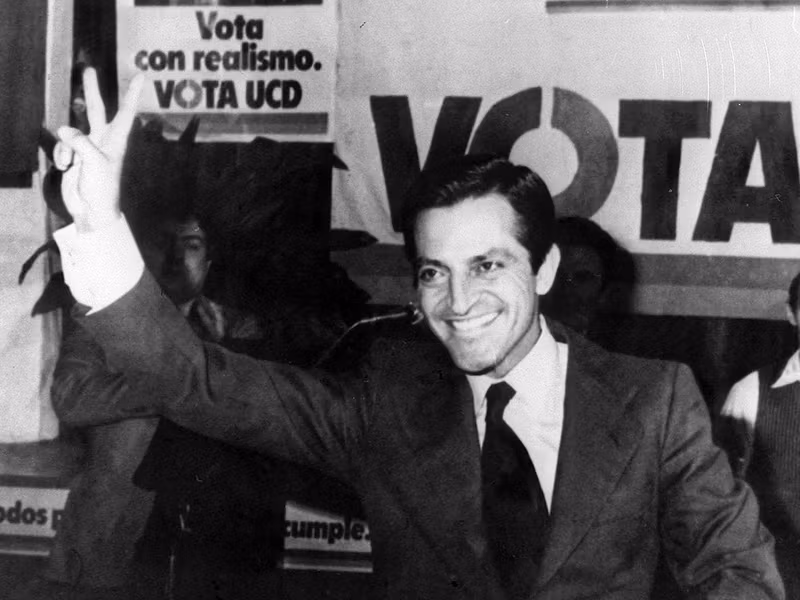 Suárez, de campaña electoral, en sus días de oro.