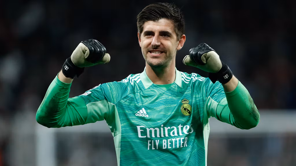Thibaut Courtois, en un partido del Real Madrid de la temporada 2021/2022