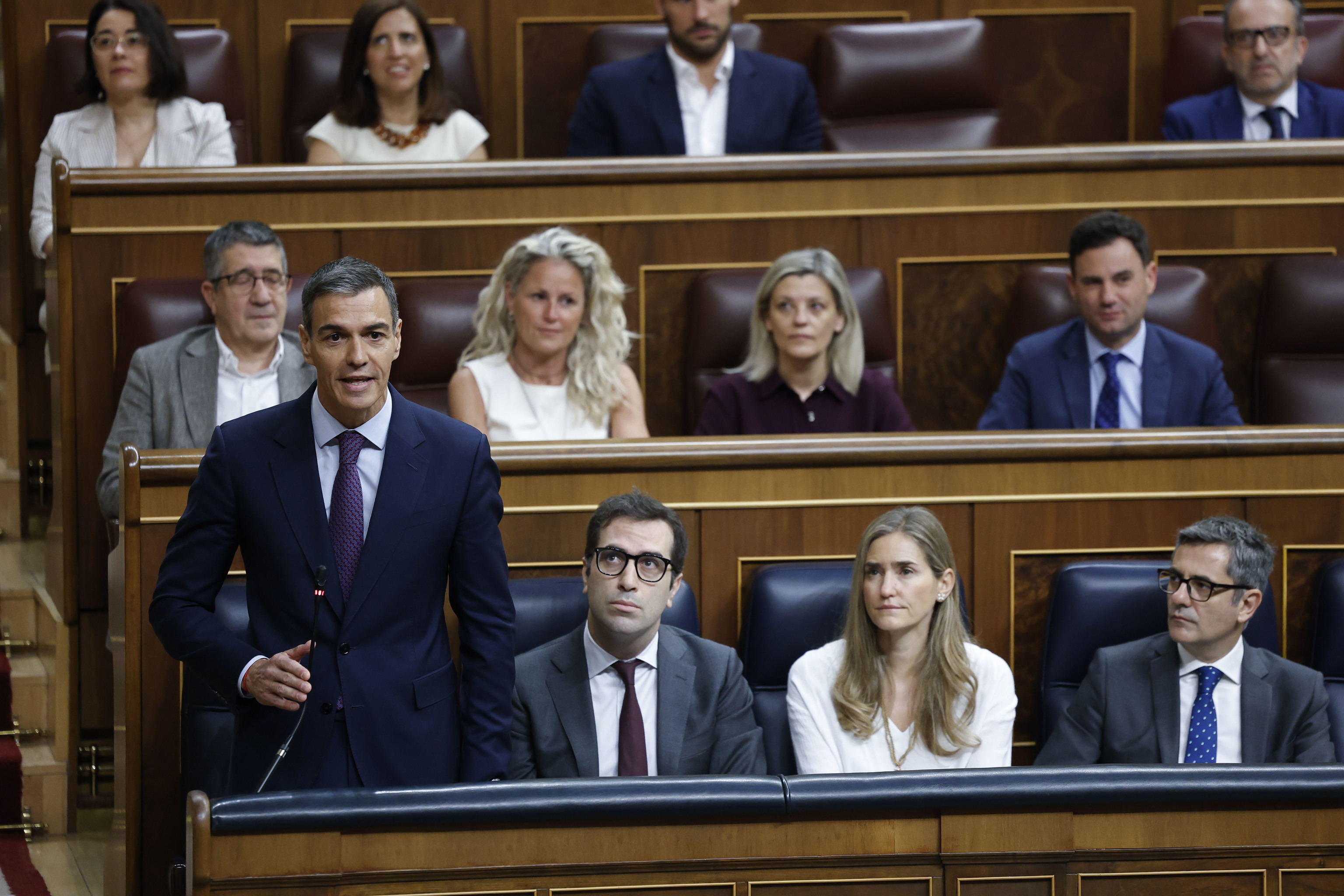 El presidente del Gobierno, Pedro Sánchez, el pasado miércoles en el Congreso