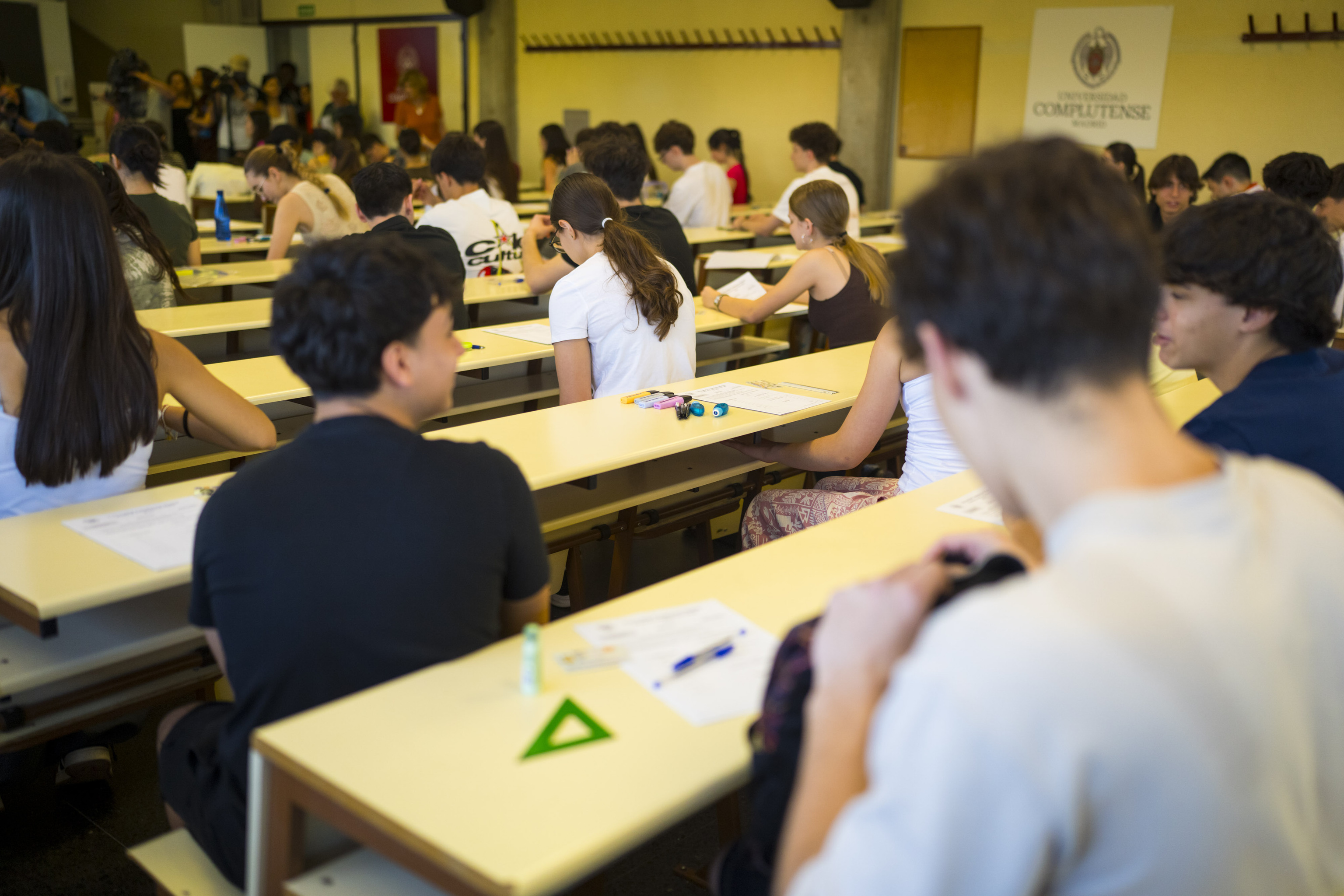 Pruebas de Acceso a la Universidad (PAU) en la Facultad de Ciencias de la Información de la Universidad Complutense.