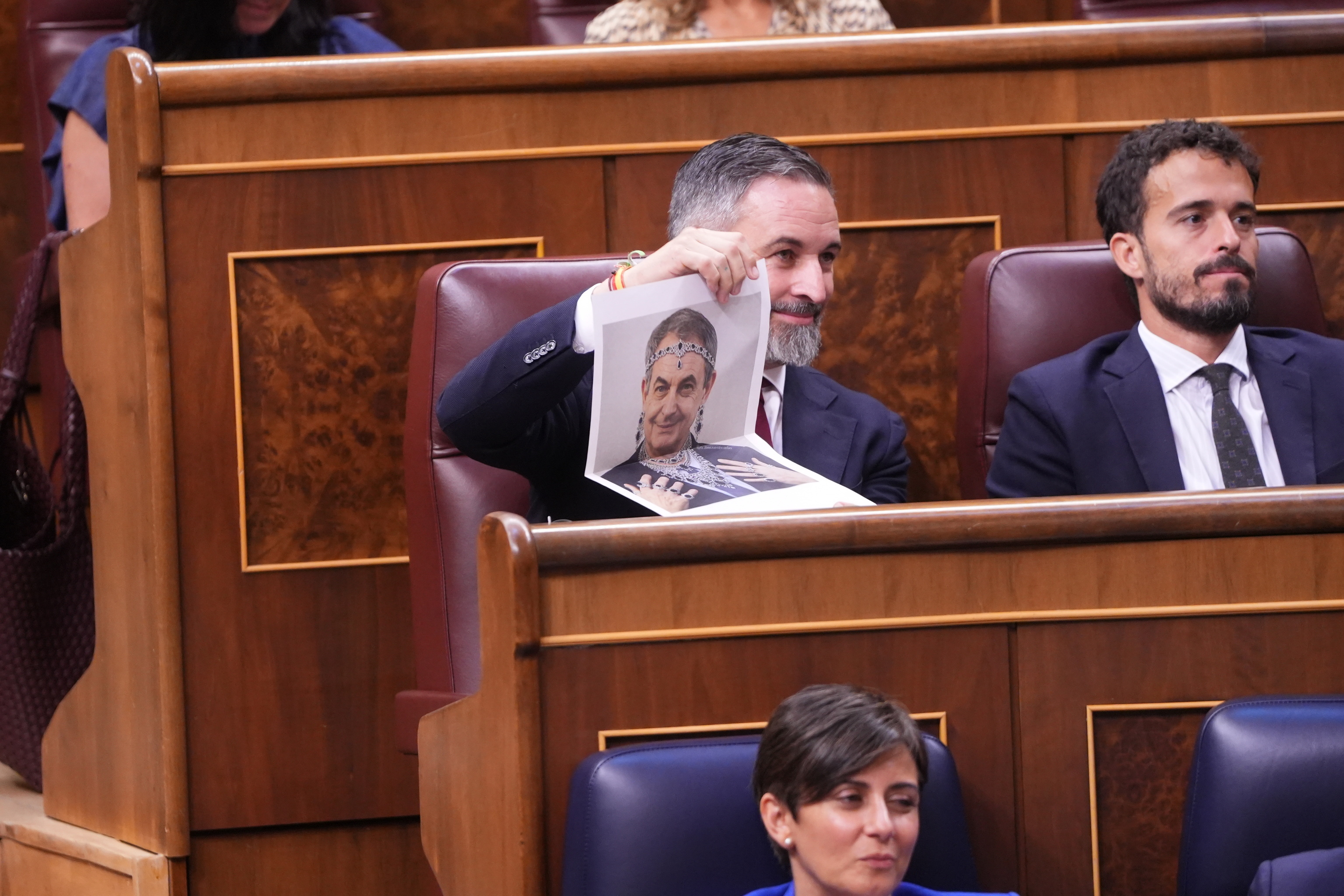 El presidente de Vox, Santiago Abascal, en el Congreso