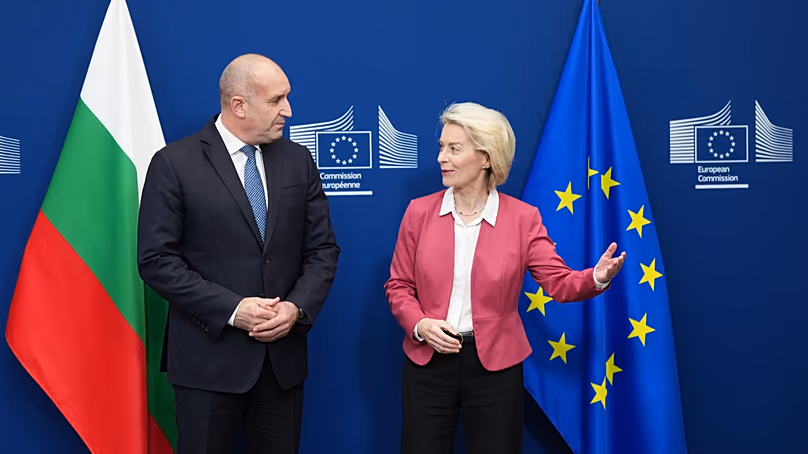Rumen Radev and Ursula von der Leyen.