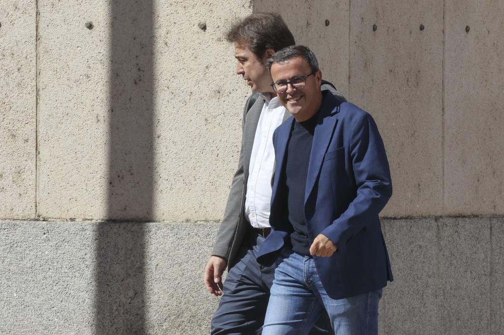 Miguel Ángel Gallardo, a su salida de la Audiencia de Badajoz.
