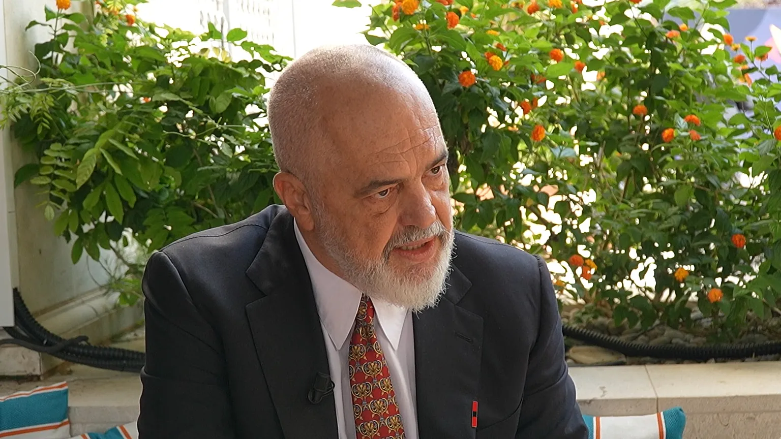 Albania's Prime Minister Edi Rama in an interview with Euronews