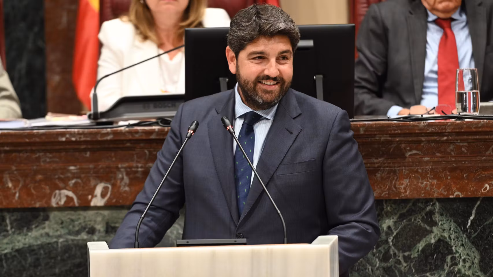 Fernando López Miras, presidente de la Región de Murcia, en la Asamblea Regional