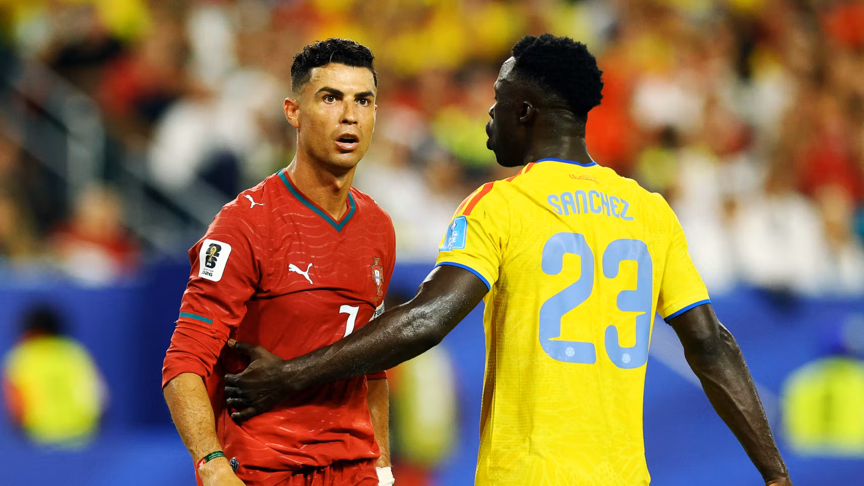 Cristiano Ronaldo, durante el partido contra Colombia.