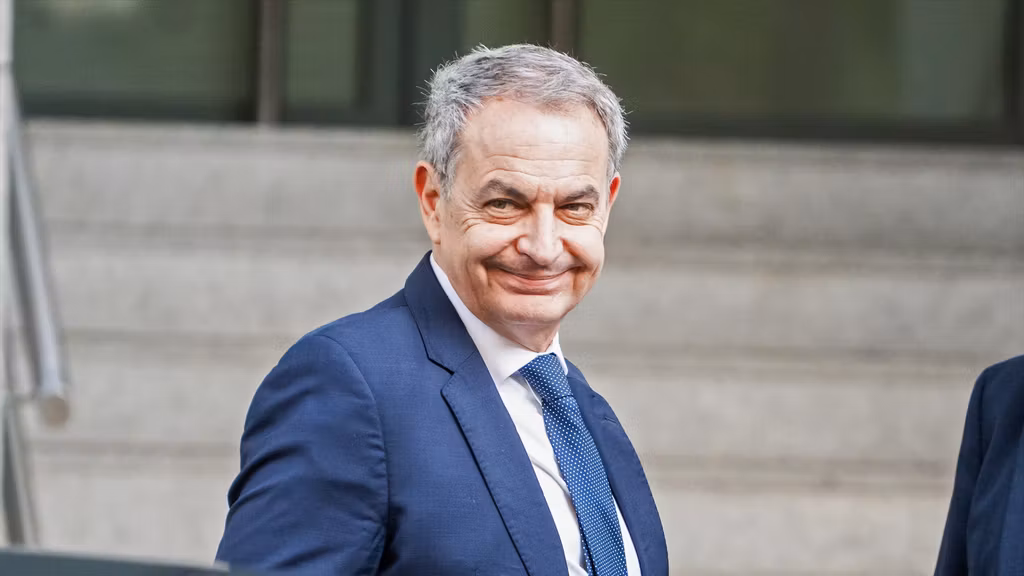 El expresidente del Gobierno José Luis Rodríguez Zapatero a su llegada a la Audiencia Nacional.