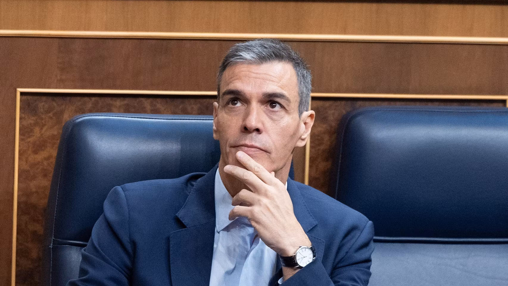 Pedro Sánchez este jueves en el Congreso de los Diputados.