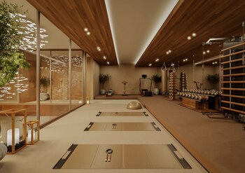 El gimnasio totalmente equipado de la villa de nueva construcción a la venta en Son Vida. (Vall Sol Mallorca)