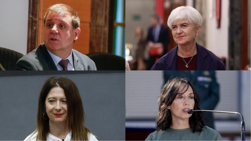 De izquierda a derecha y de arriba a abajo: Juanma Serrano, Isaura Leal, Leire Díez y Mercedes González.