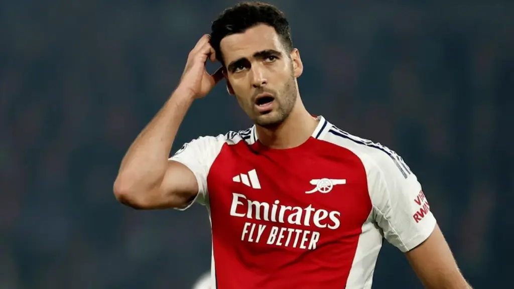 Mikel Merino, durante un partido con el Arsenal.