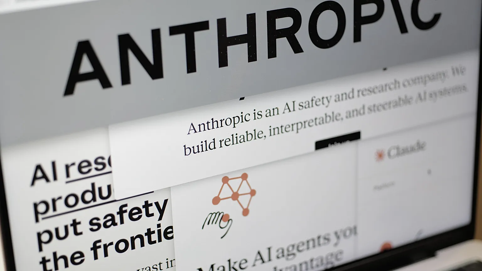 Anthropic technology displayed on screen 
