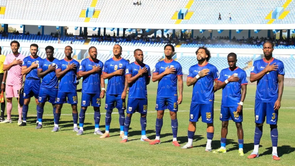 Los jugadores de Cabo Verde, durante un partido.