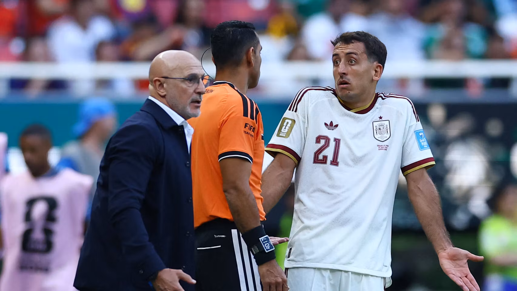 Oyarzabal, durante el partido contra Uruguay.