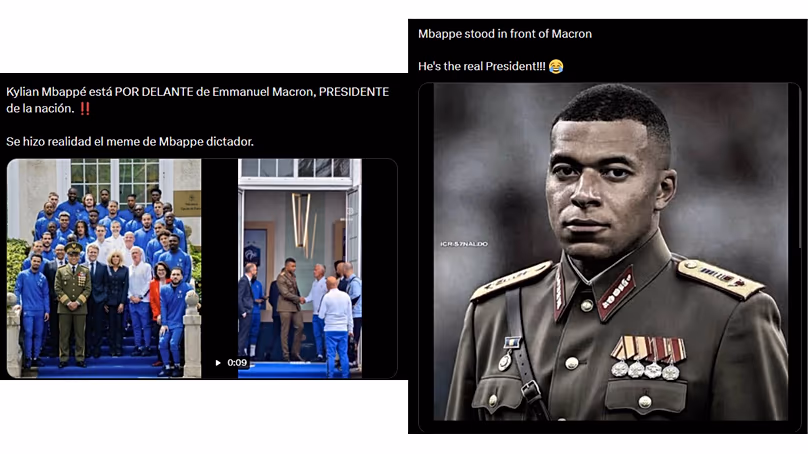 Memes que presentan a Mbappé como líder de Francia