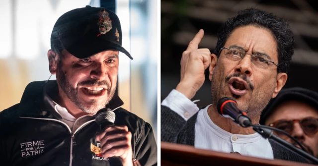 Composición con Abelardo de la Espriella e Iván Cepeda durante discursos en campaña.