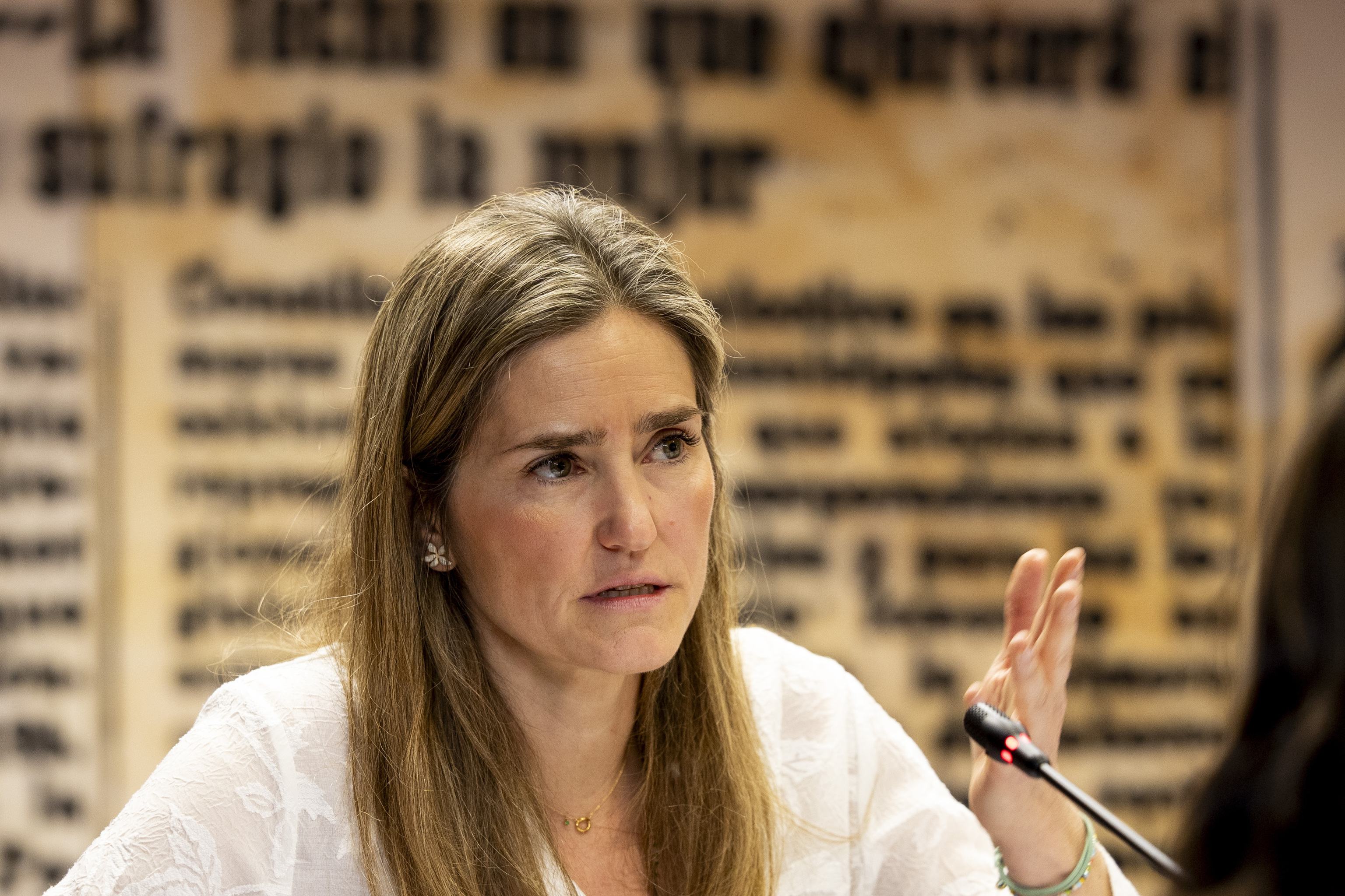 La Vicepresidenta tercera y ministra para la Transición Ecológica y el Reto Demográfico, Sara Aagesen, compareciendo en Comisión parlamentaria del Senado