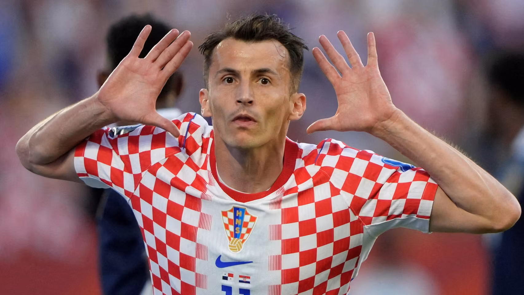 Budimir celebra su gol contra Panamá.