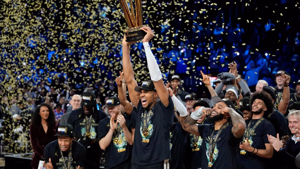 Giannis Antetkounmpo, levanta el título de la Copa NBA para Milwaukee Bucks