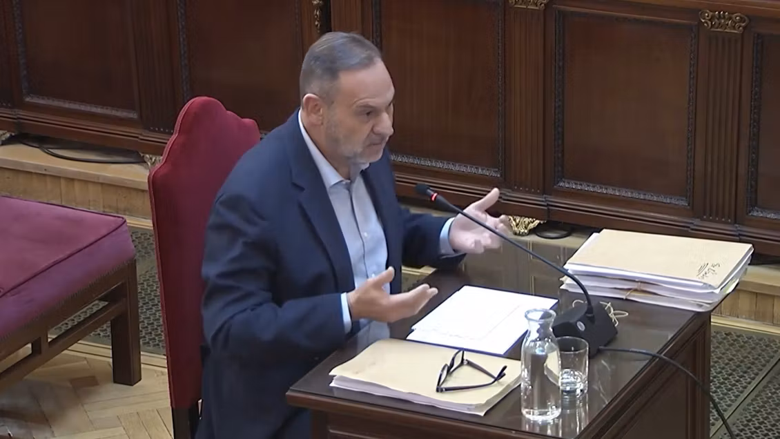 El exministro José Luis Ábalos durante su declaración ante el Tribunal Supremo.
