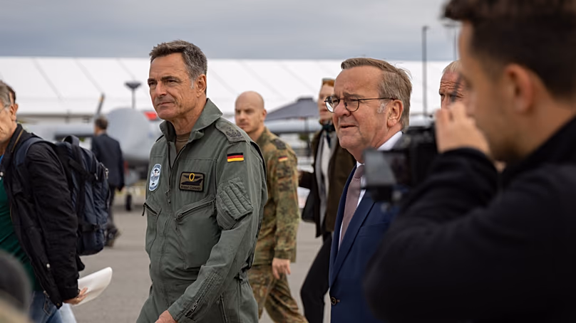 Colonel Conrath with Defence Minister Boris Pistorius (SPD) on Friday, 12.06.2026