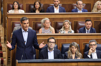 Pedro Sánchez en su intervención durante una sesión de control al Gobierno en junio de 2026.