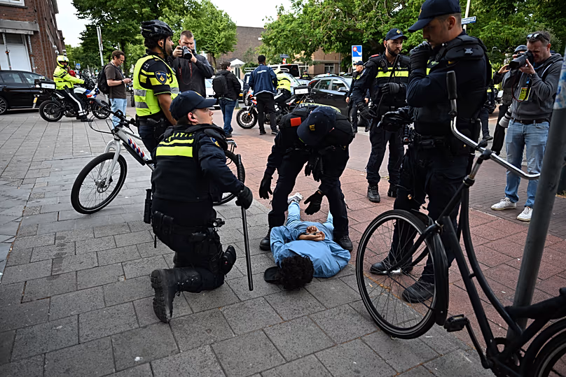 Police claim they were attacked with stones and fireworks. 29 June 2026